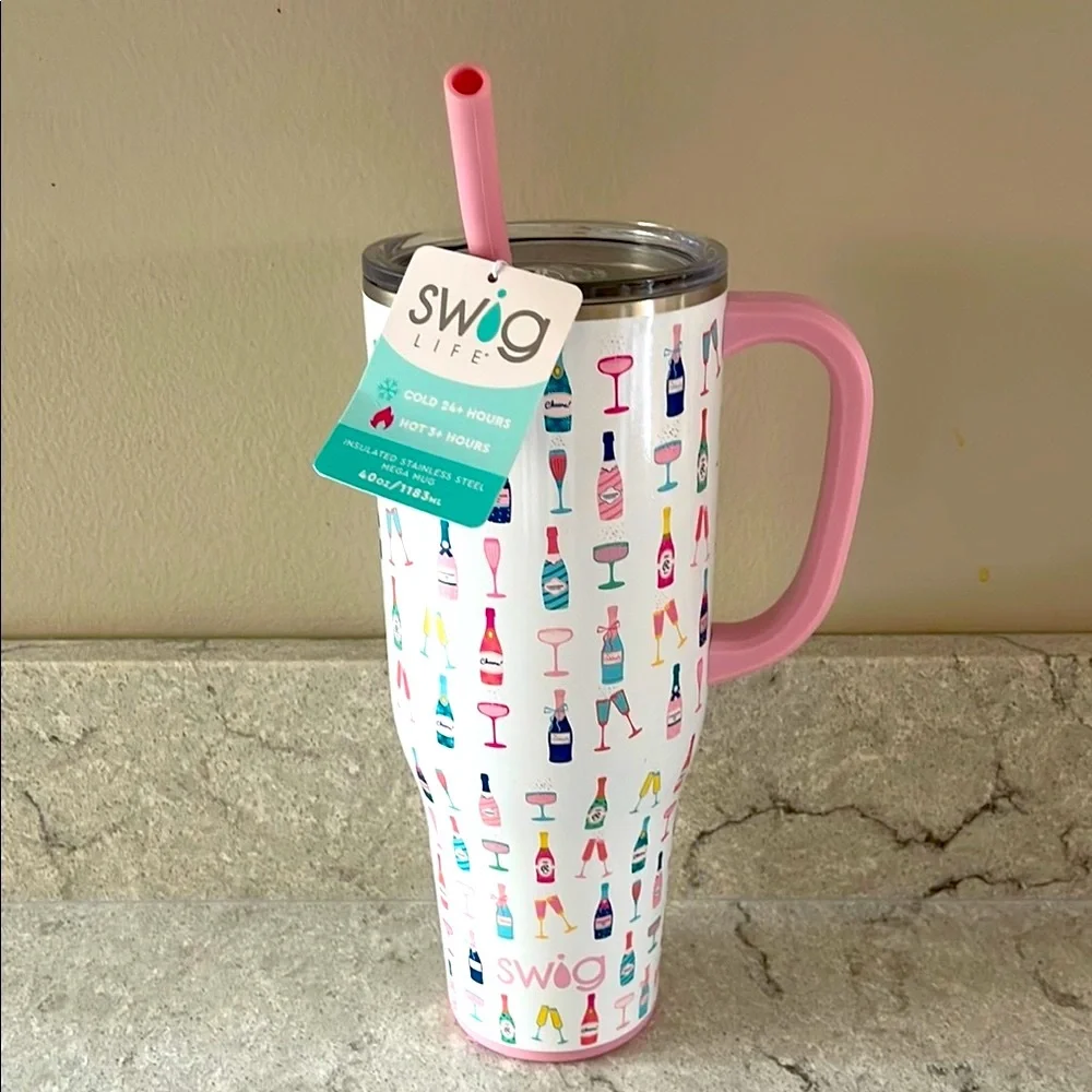 Swig Life 40oz Mega Mug, 40 oz Tumbler with Handle and Straw Cup Holder Friendly - Picture 7 of 13